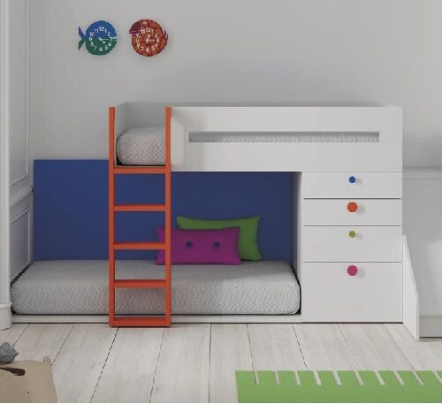 Litera tren Tobogán 13 de diseño infantil • Habitación infantil