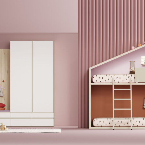Dormitorio de diseño infantil sin ventana • Cottage Kit