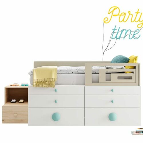 Cama compacta Kubox infantil modular